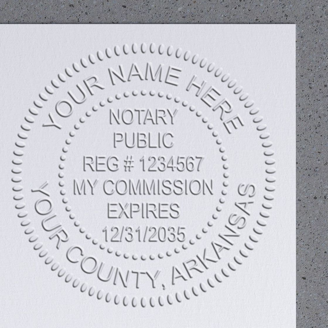 Soft Arkansas Notary Stamp and Notary Seal Embosser Bundle