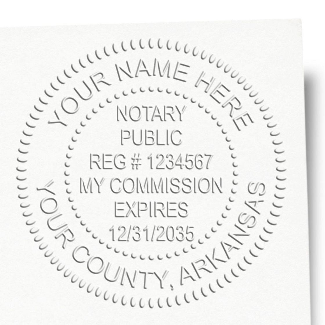 Rectangular Self Inking Arkansas Notary Stamp and Arkansas Notary Soft Seal