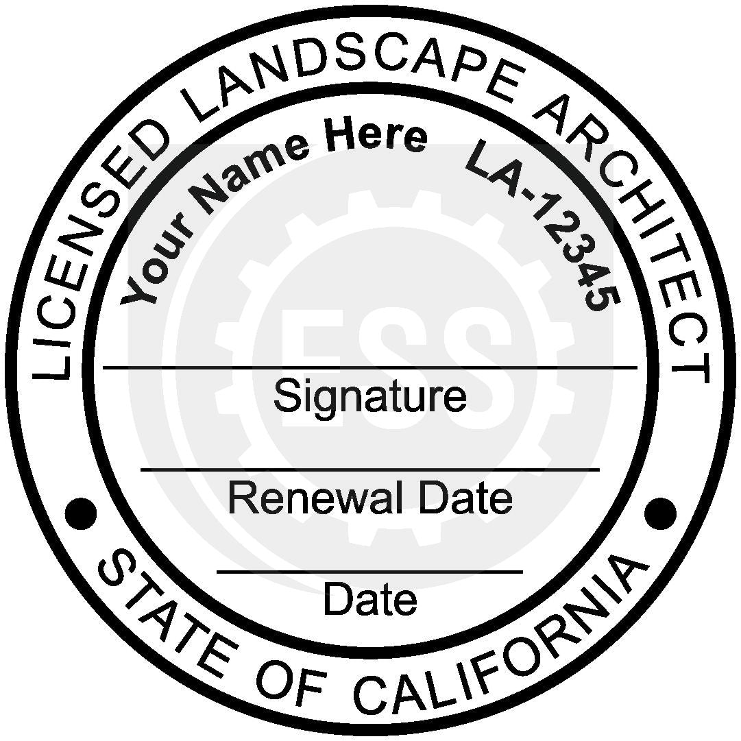 California Landscape Architect Seal Setup