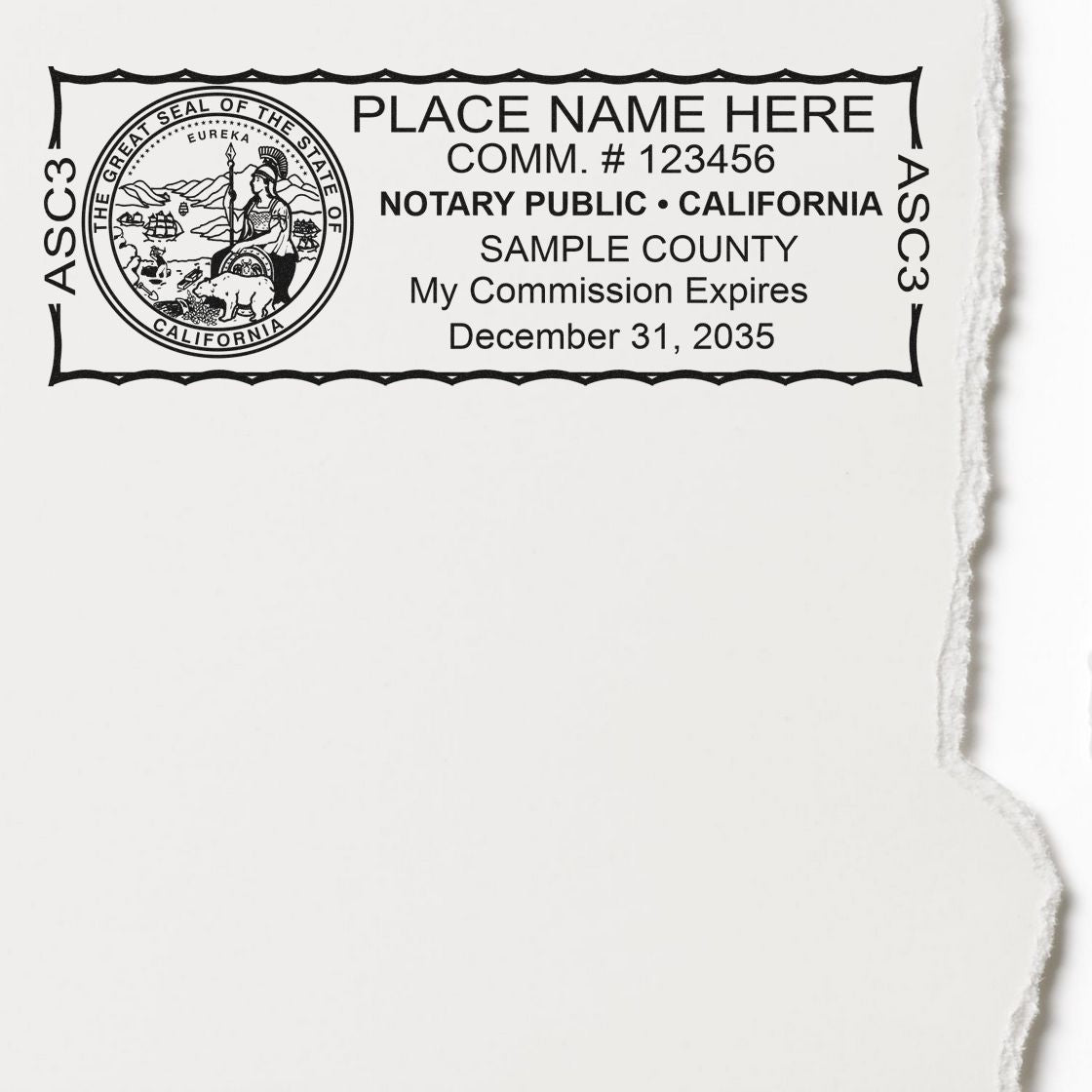 Rectangular Self Inking California Notary Stamp and California Notary Soft Seal