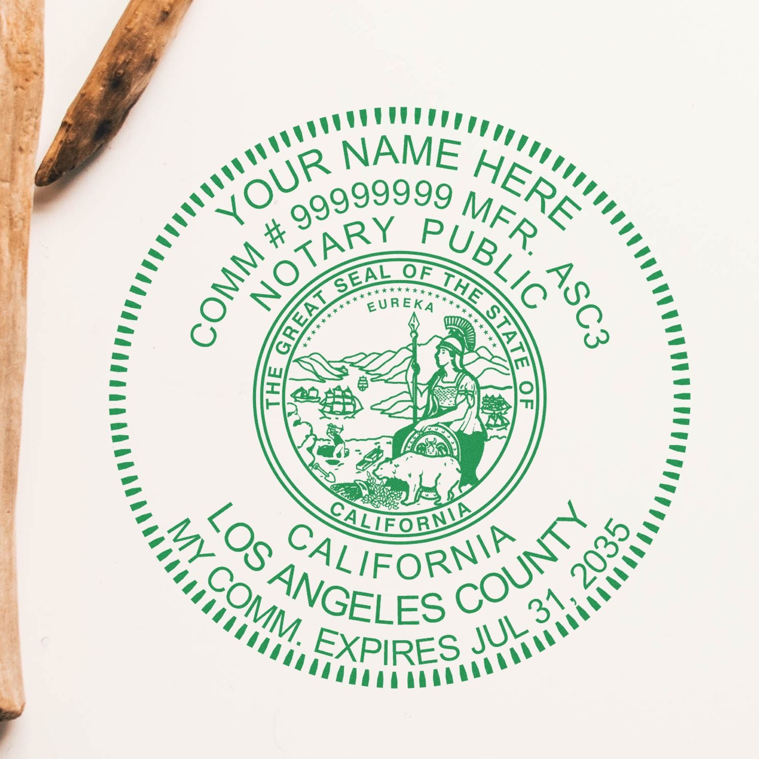 California MaxLight Notary Stamp and Seal Kit