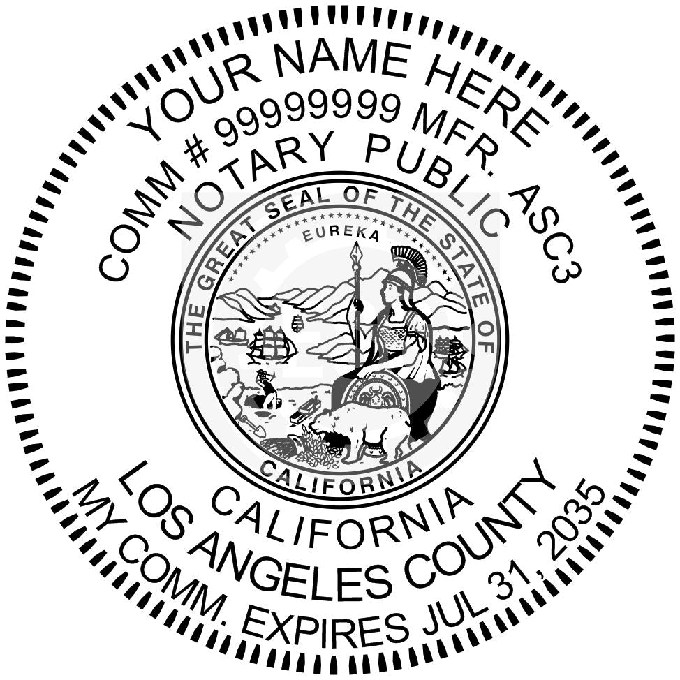 California Notary Seal Imprint Example
