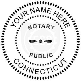 Connecticut Round Notary Stamp Imprint Example
