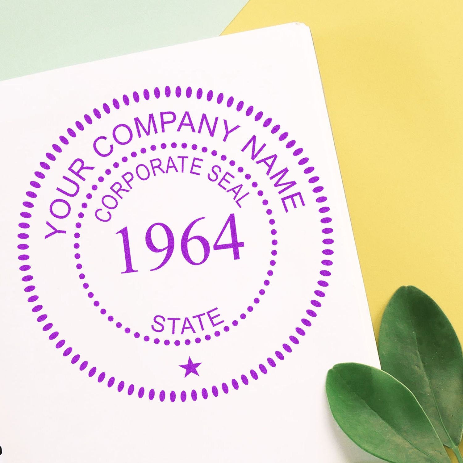 Soft Seal Corpoate Seal with Year Combo with PSI Stamp