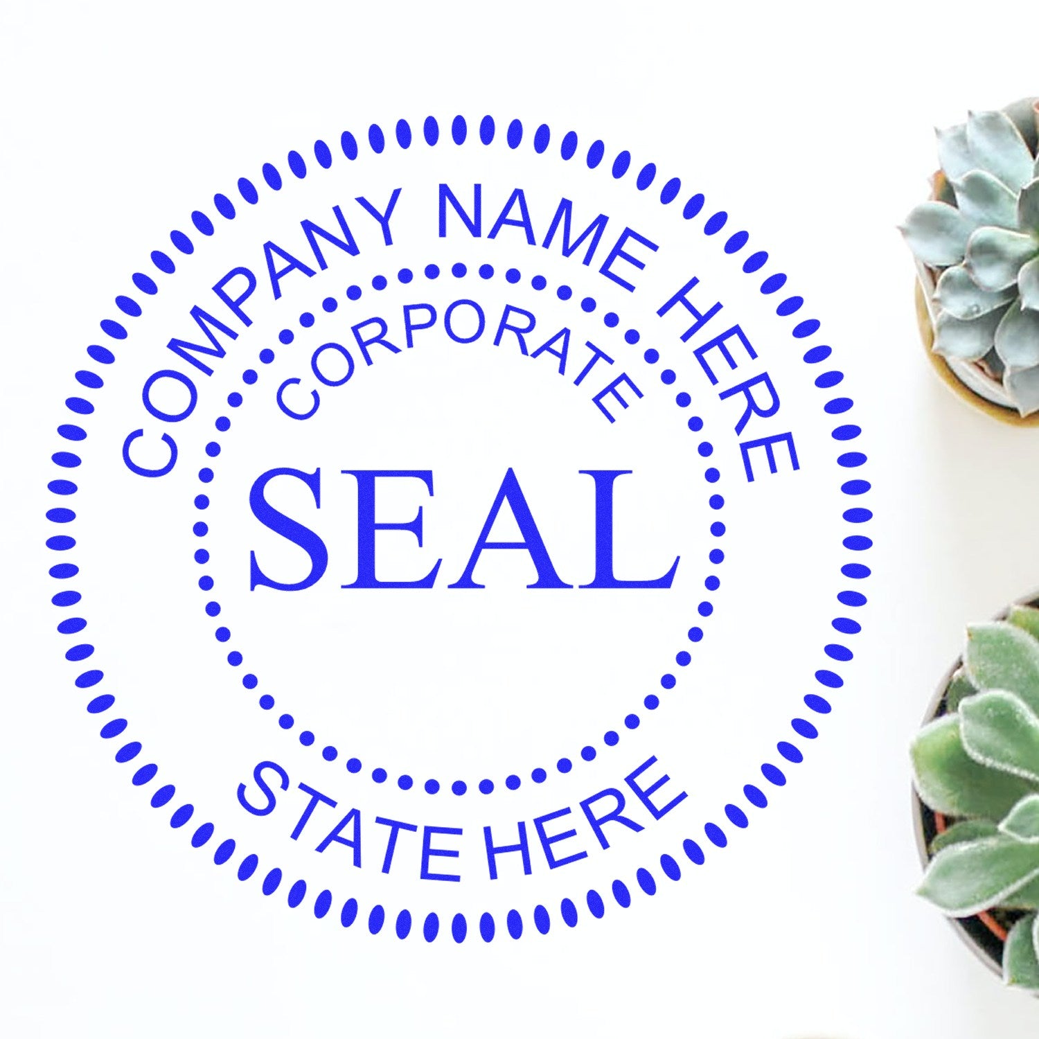 Slim Pre-Inked Corporate Seal Stamp