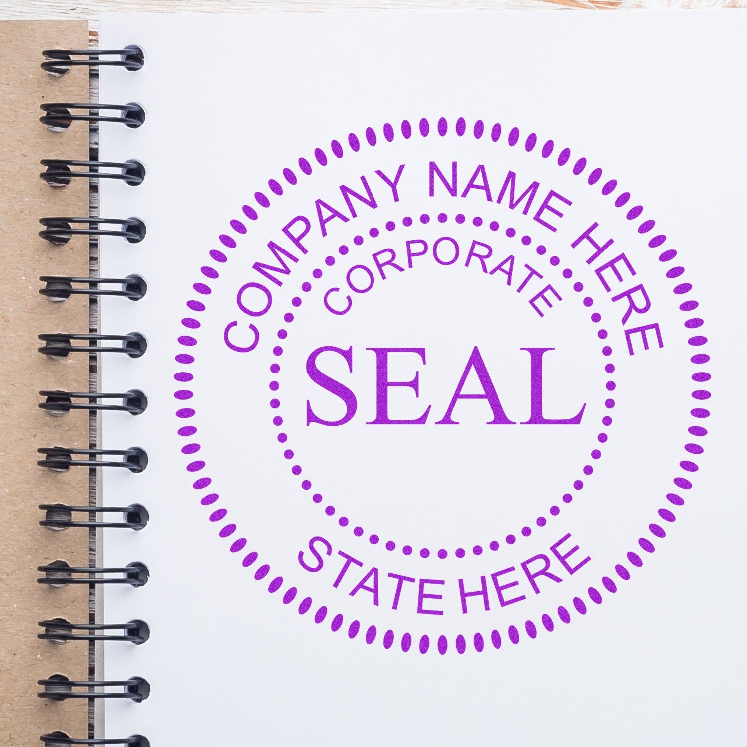 Slim Pre-Inked Corporate Seal Stamp