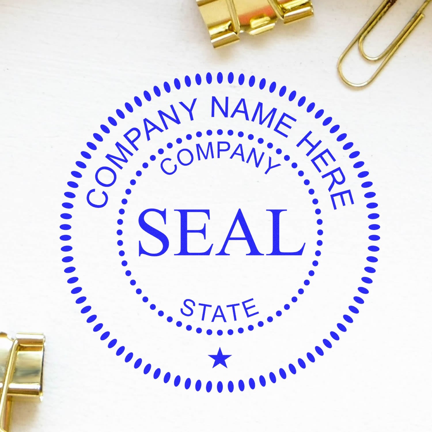 Slim Pre-Inked Company Seal Stamp