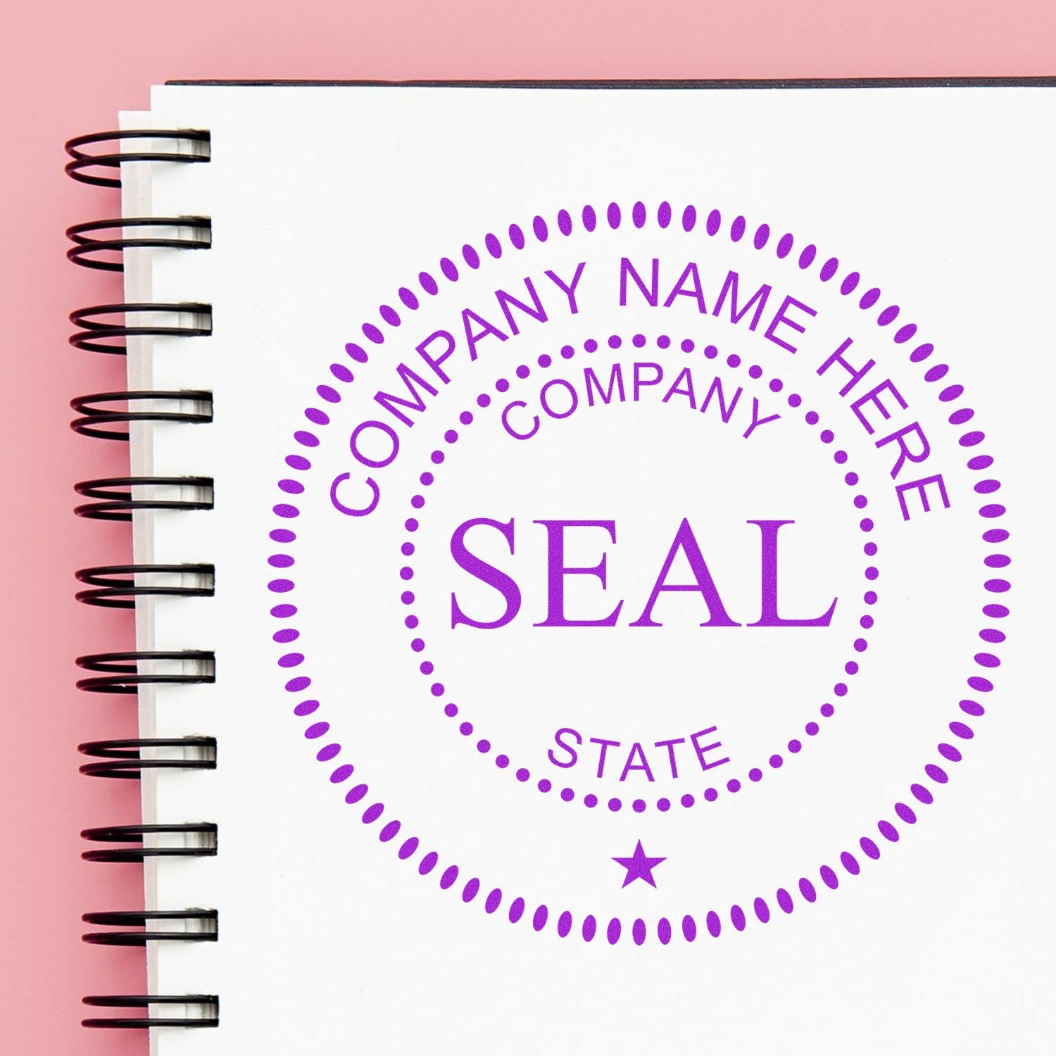 Slim Pre-Inked Company Seal Stamp