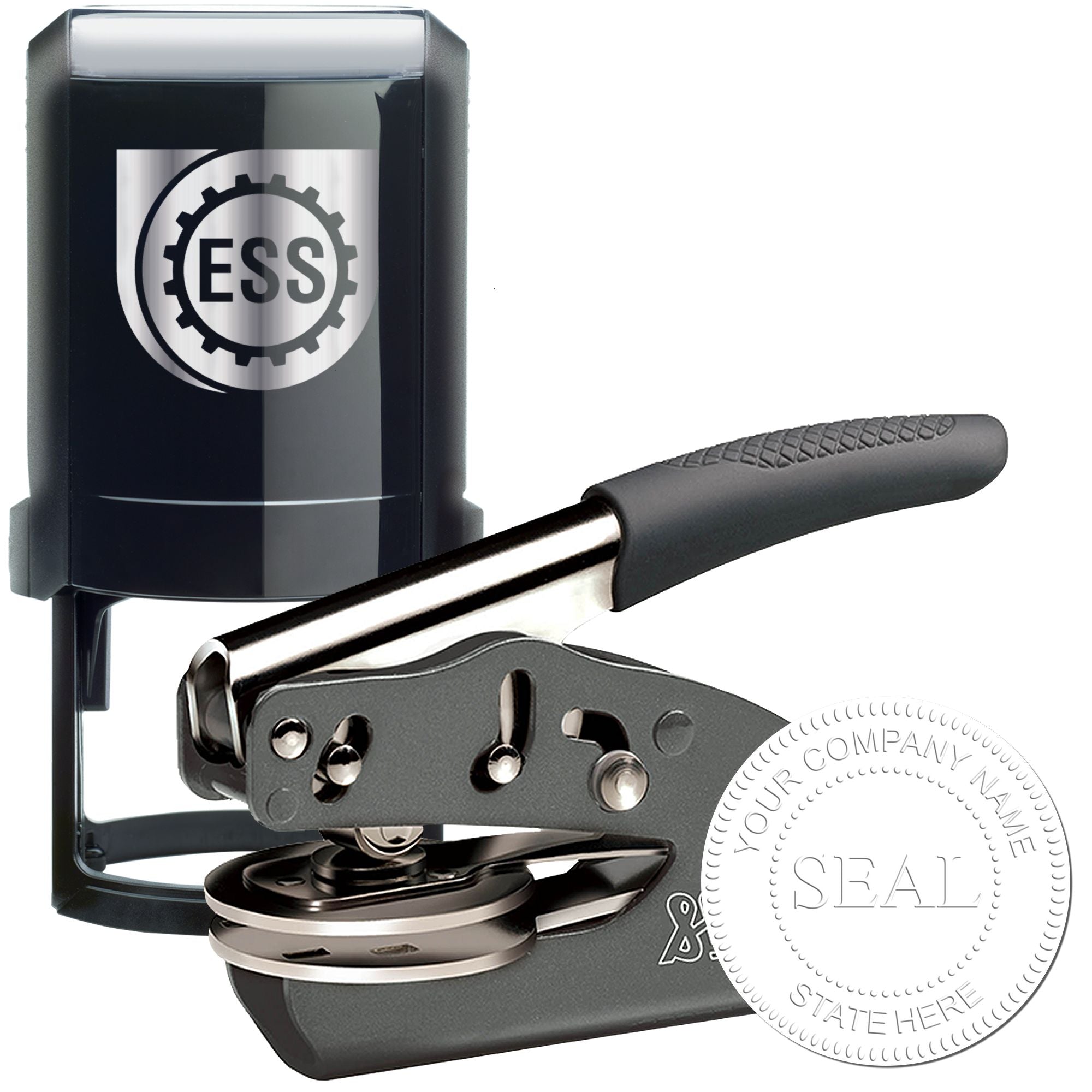 Standard Soft Seal Business Seal Combo with Self-Inking Stamp