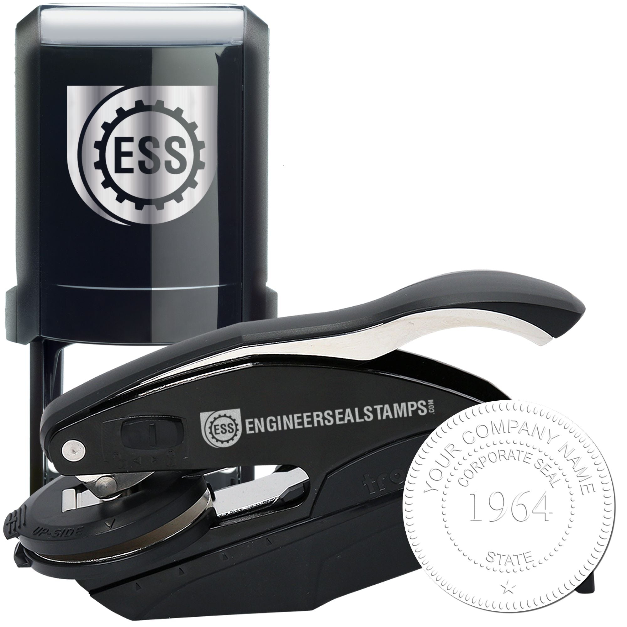 Hybrid Corpoate Seal and Stamp with Year Package - Engineer Seal Stamps