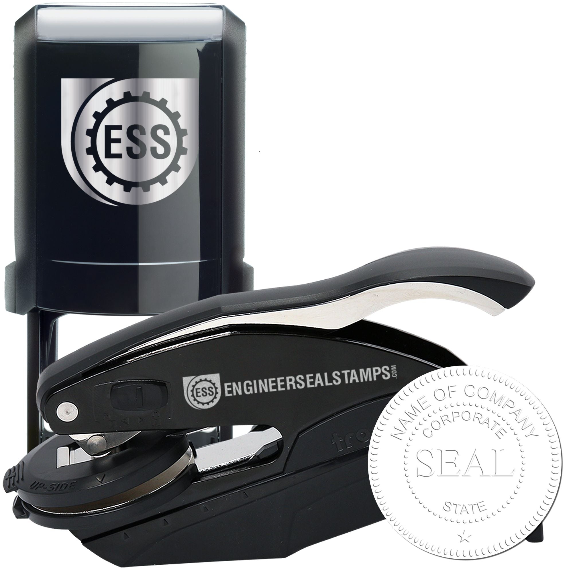 Hybrid Corporate Seal and Stamp with Star Package - Engineer Seal Stamps