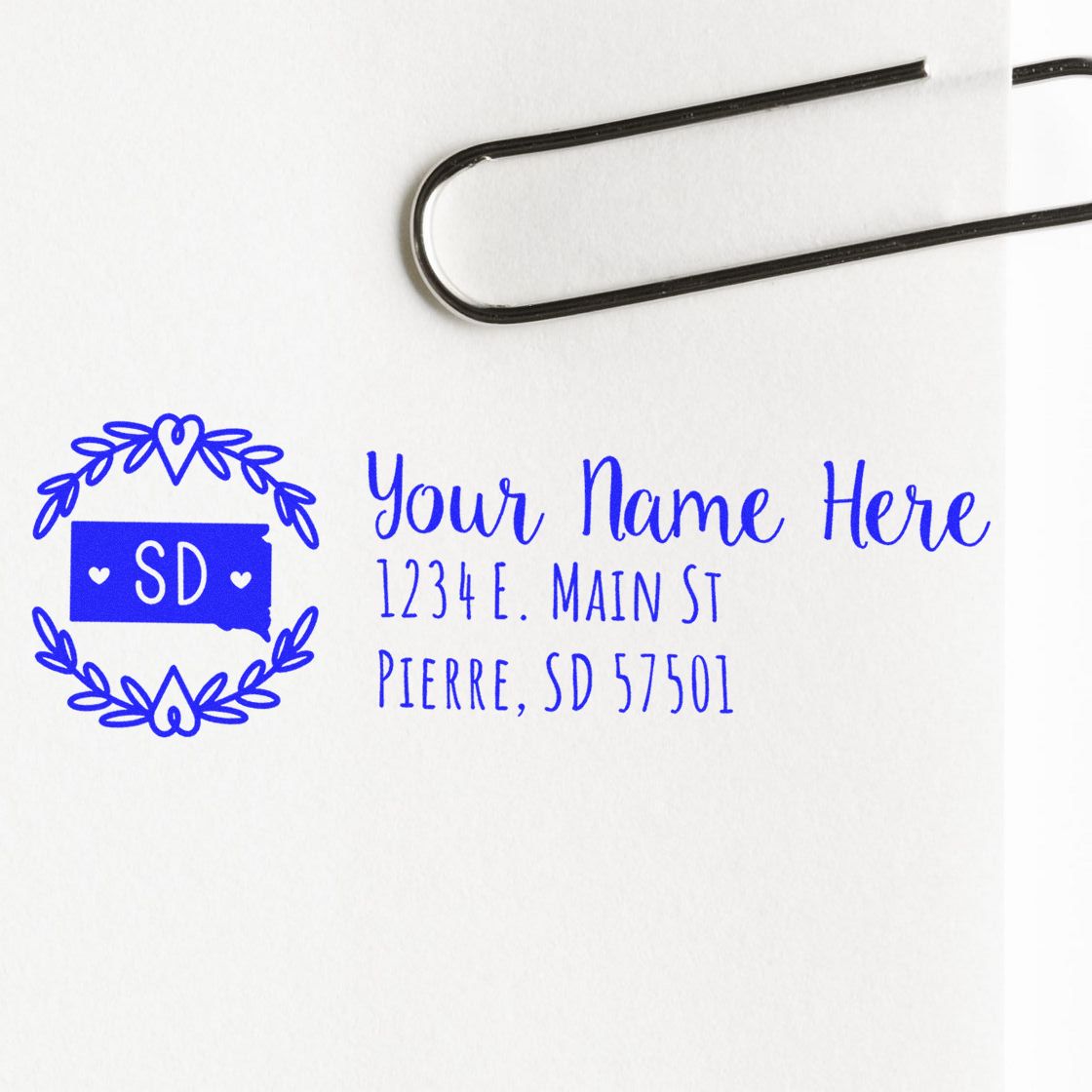 PSI Pre-Inked South Dakota State Customized Address Stamp