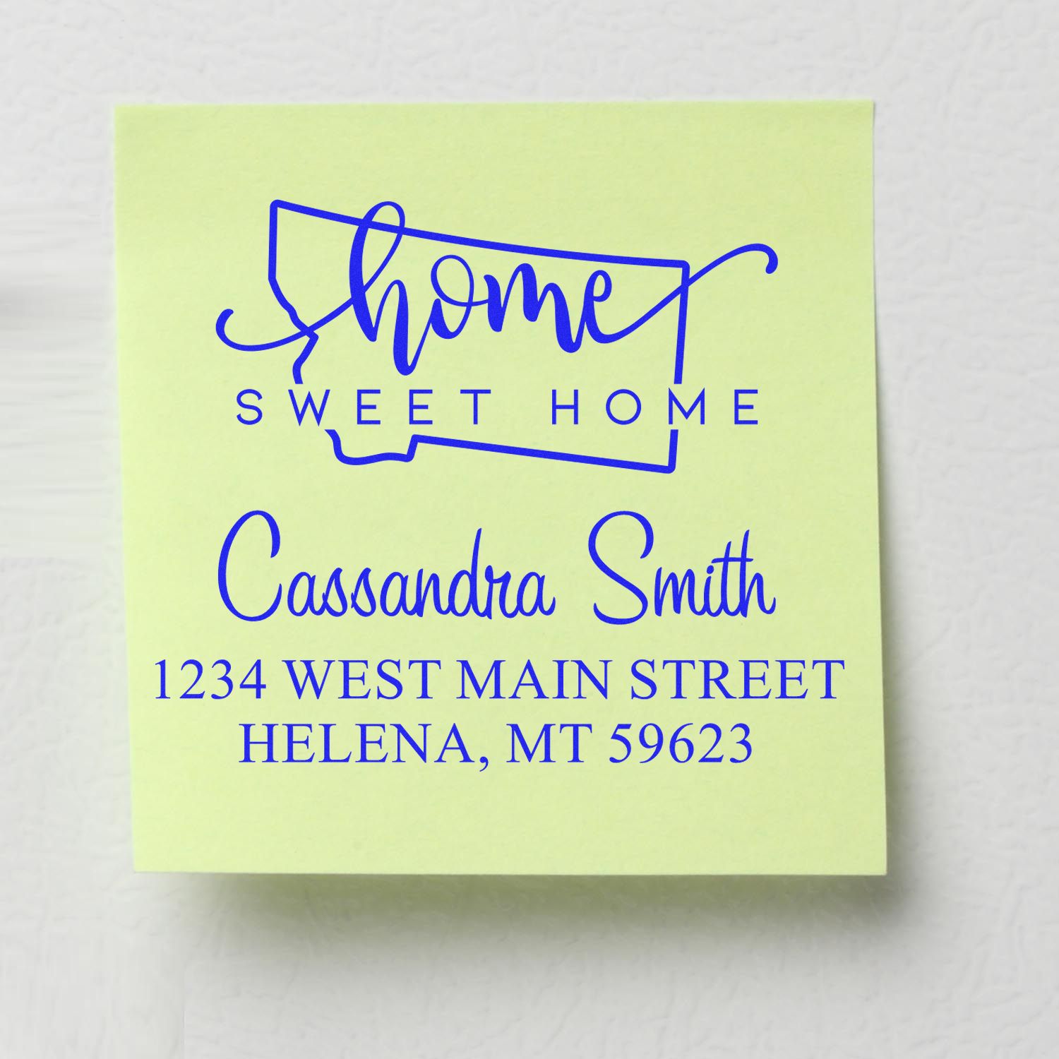 PSI Pre-Inked Home Sweet Home Montana Custom Address Rubber Stamp