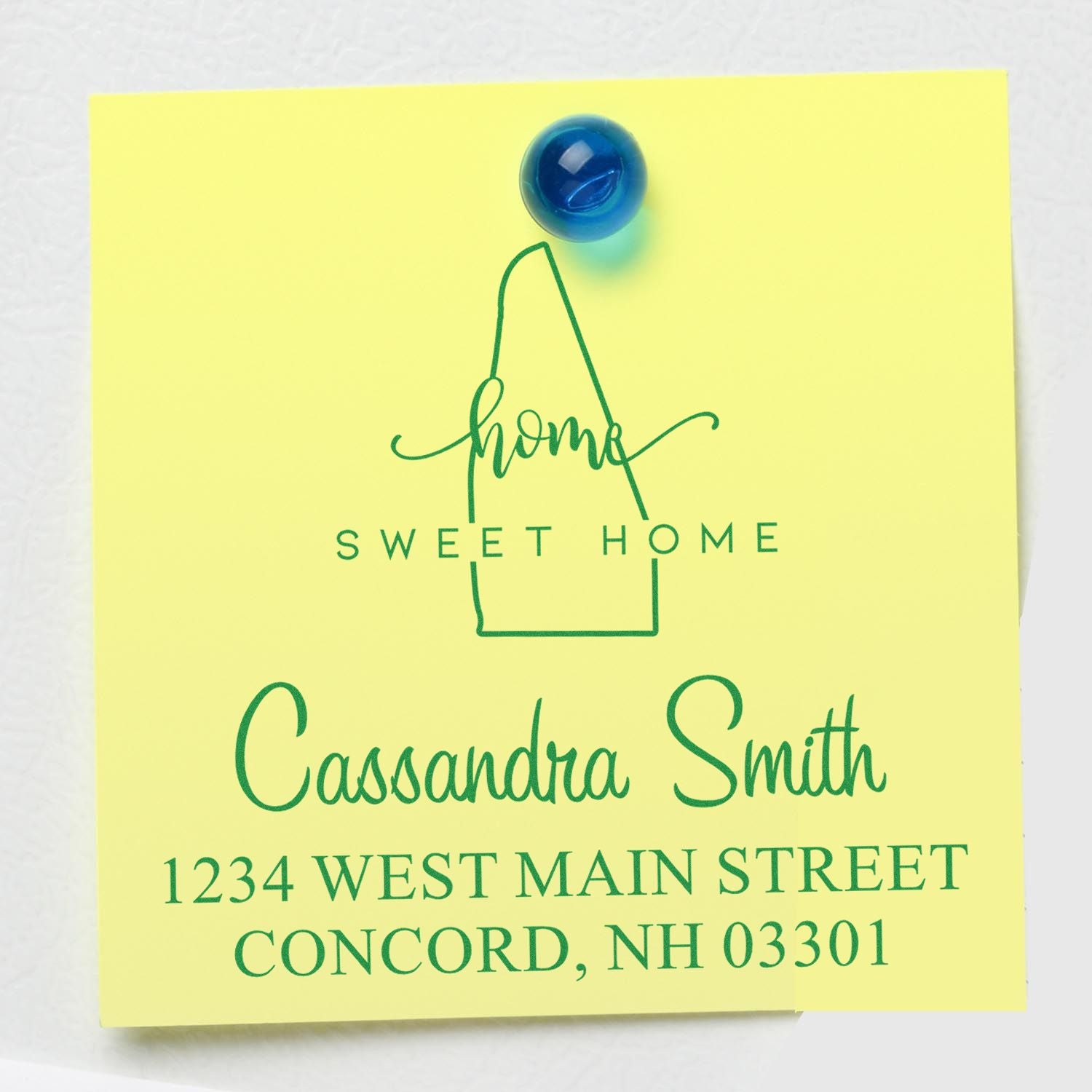 Slim Home Sweet Home New Hampshire Custom Mail Stamper