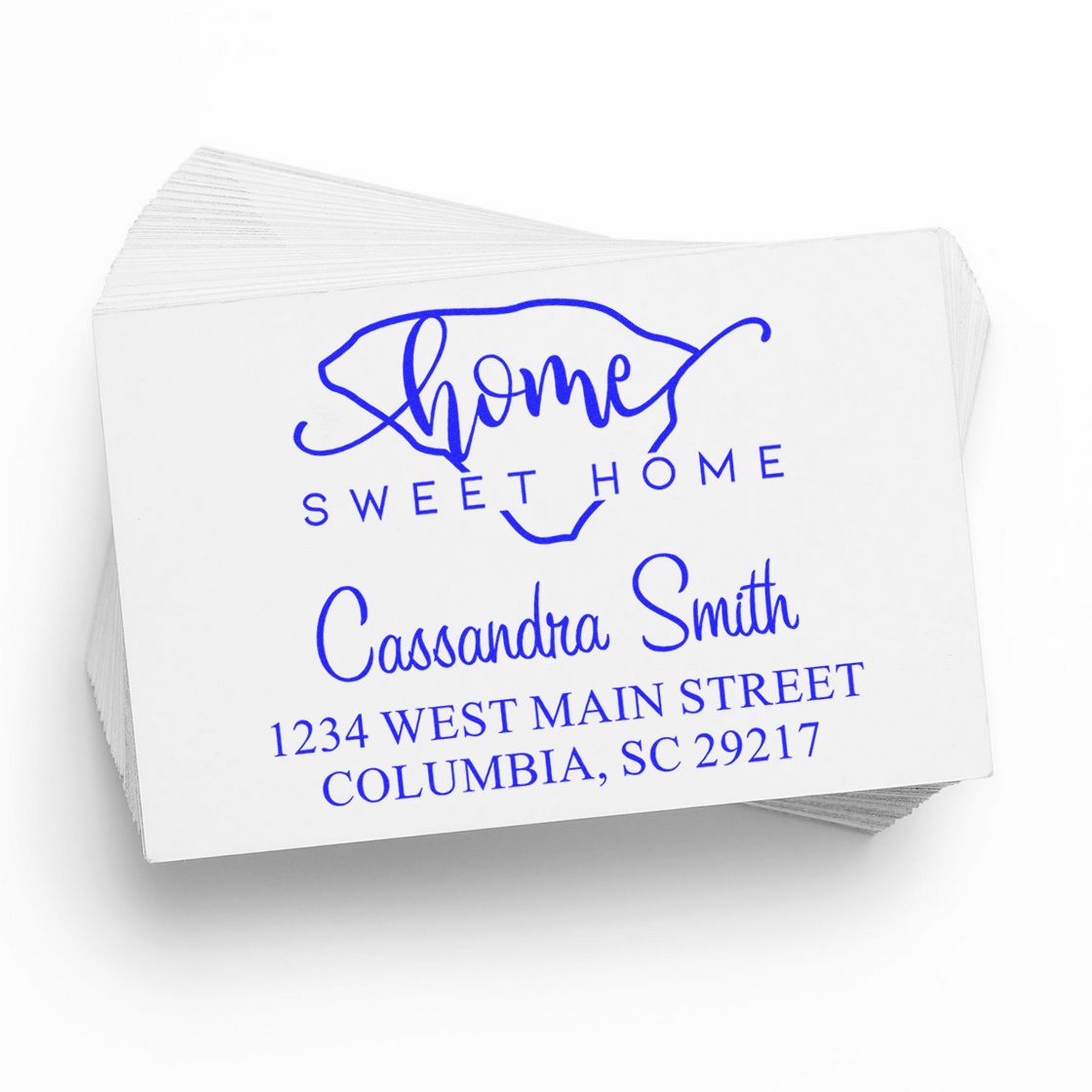 Wood Handle Home Sweet Home South Carolina Custom Address Stamp