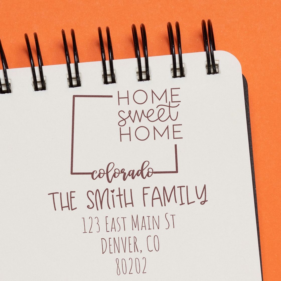 PSI Pre-Inked Colorado Home Sweet Home Custom Home Address for Envelopes Stamp