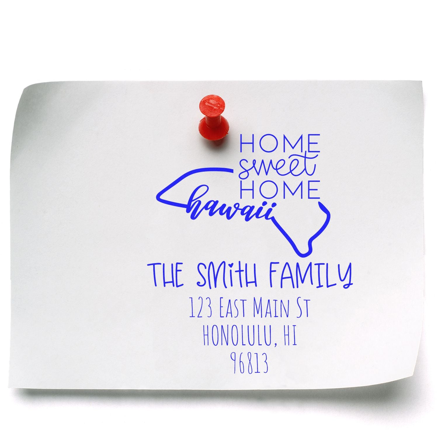 Self-Inking Hawaii Home Sweet Home Custom New Address Stamp