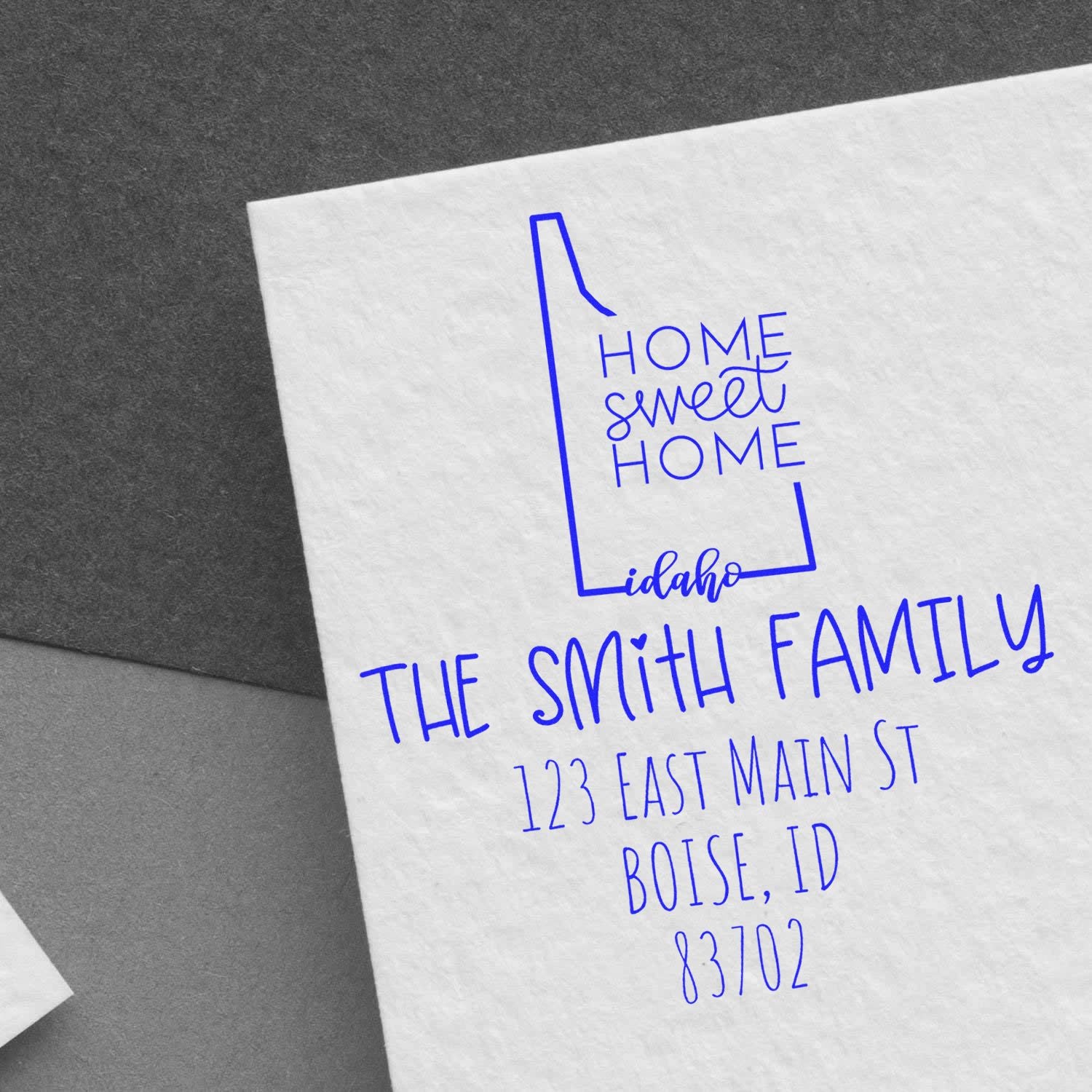 Wood Handle Idaho Home Sweet Home Custom Address Return Rubber Stamp