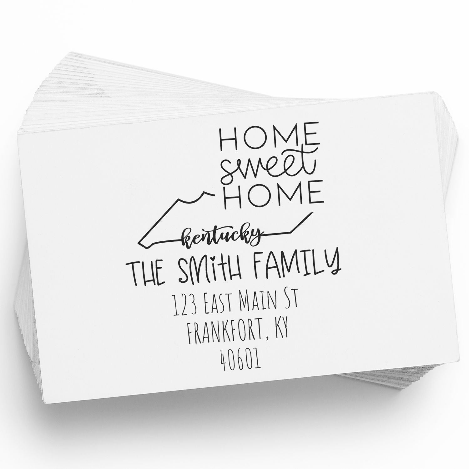 Slim Kentucky Home Sweet Home Customized Mail Stamper