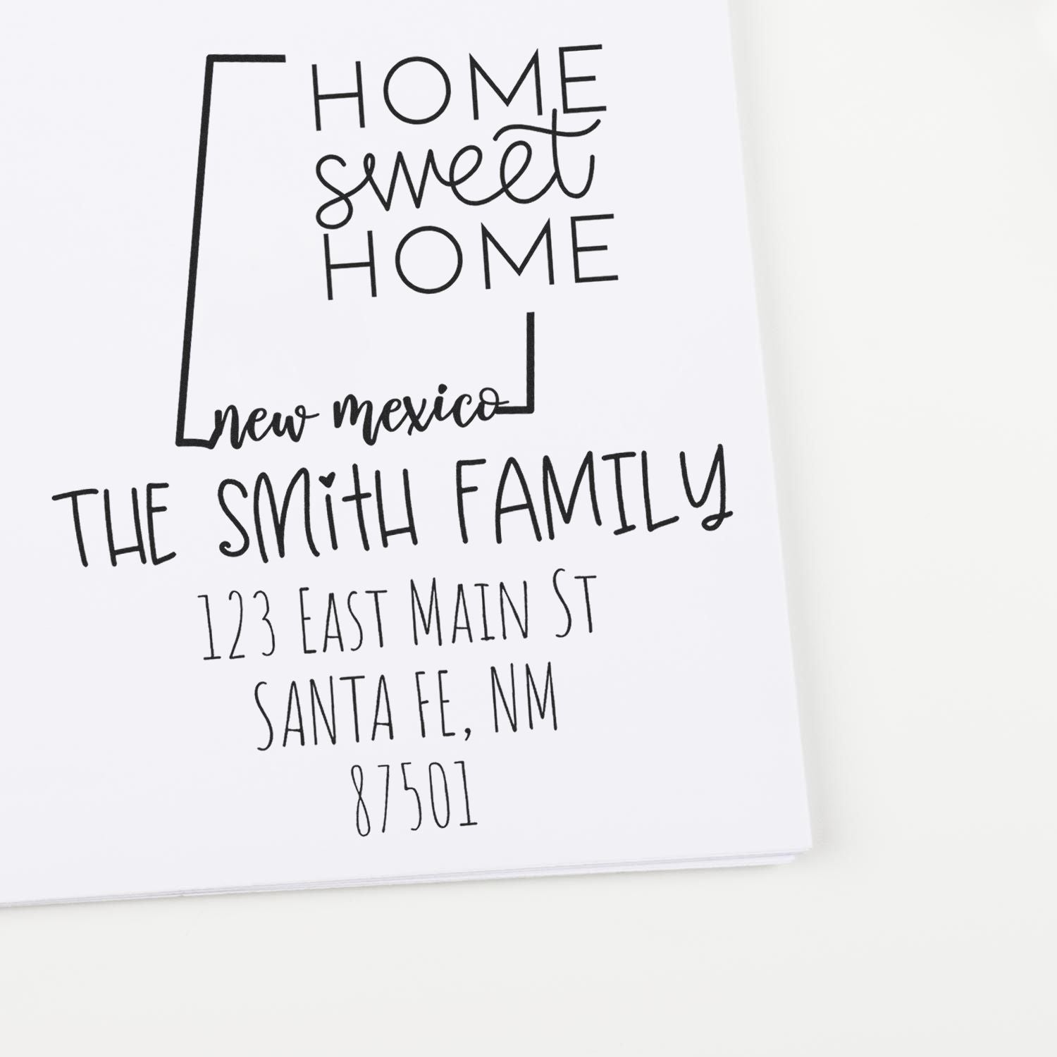 PSI Pre-Inked New Mexico Home Sweet Home Customized New Home Address Stamper