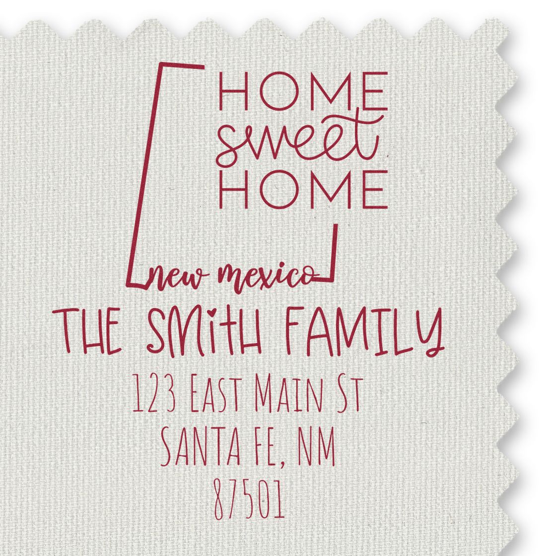 Slim New Mexico Home Sweet Home Customized Mail Address Stamp