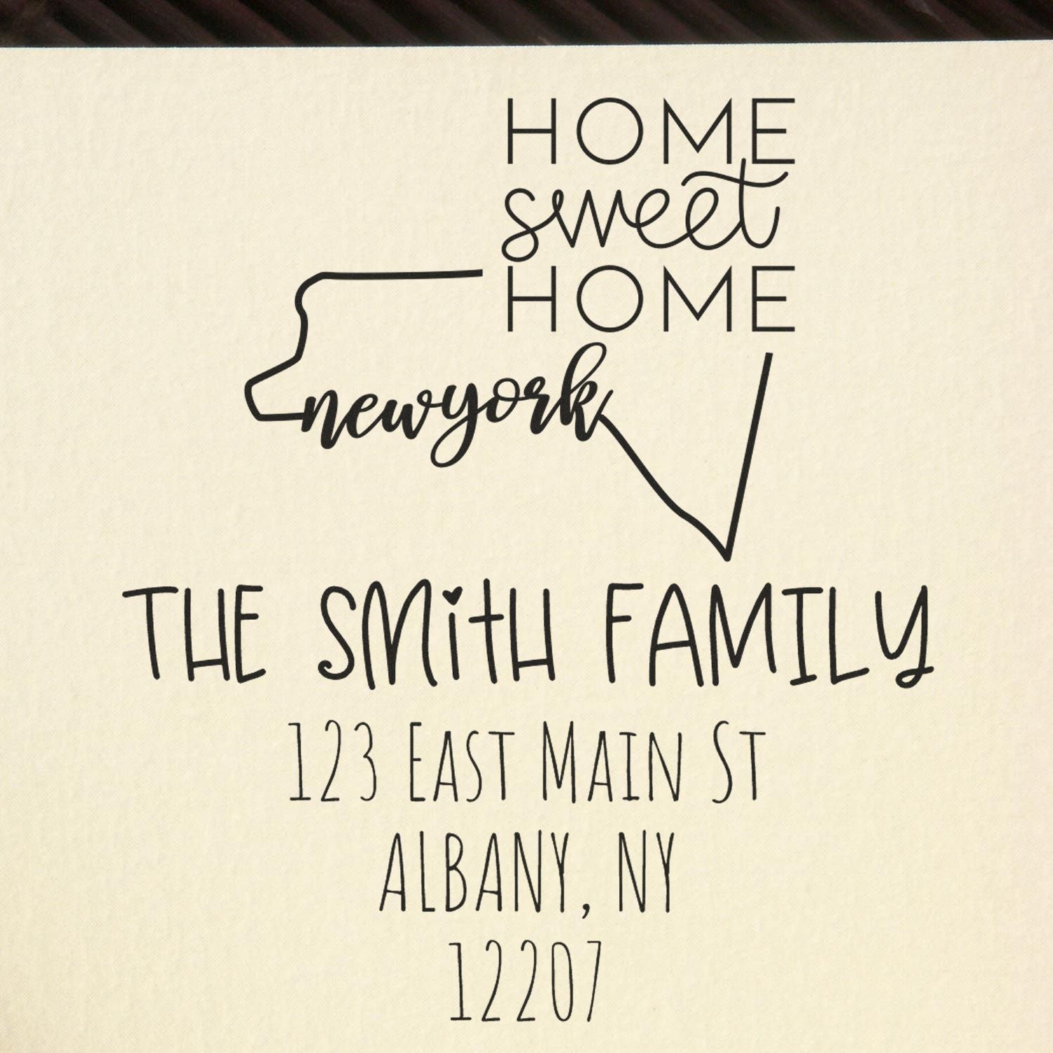 Self-Inking New York Home Sweet Home Customized Mail Stamp