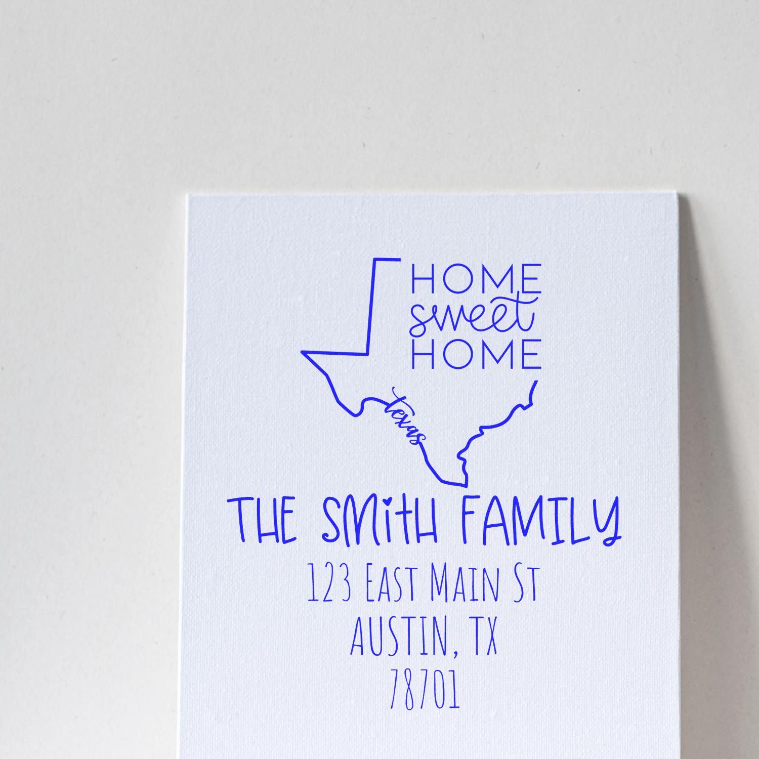 Wood Handle Texas Home Sweet Home Customized Home Address Stamp