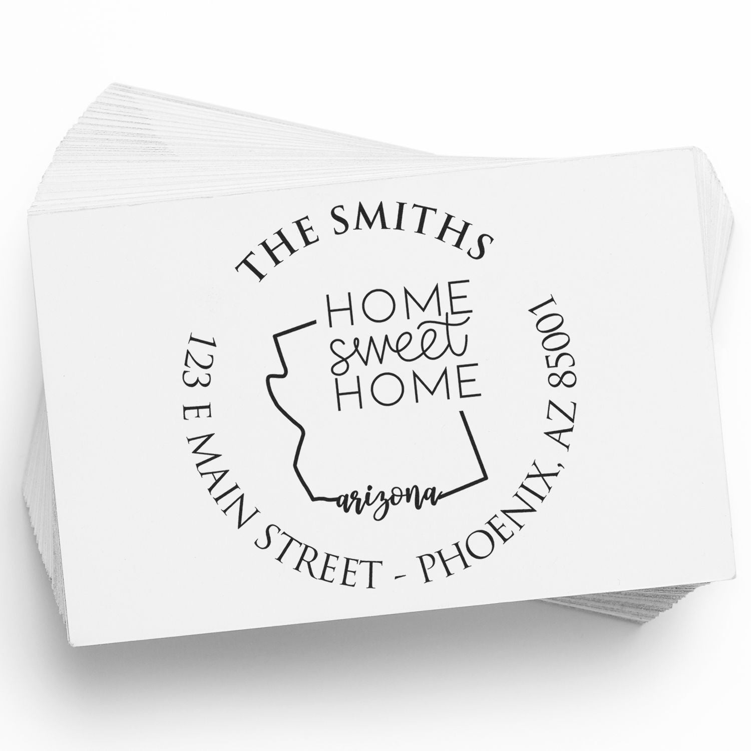 Slim Arkansas State Home Sweet Home Custom-Made Mail Pre-Inked Stamp