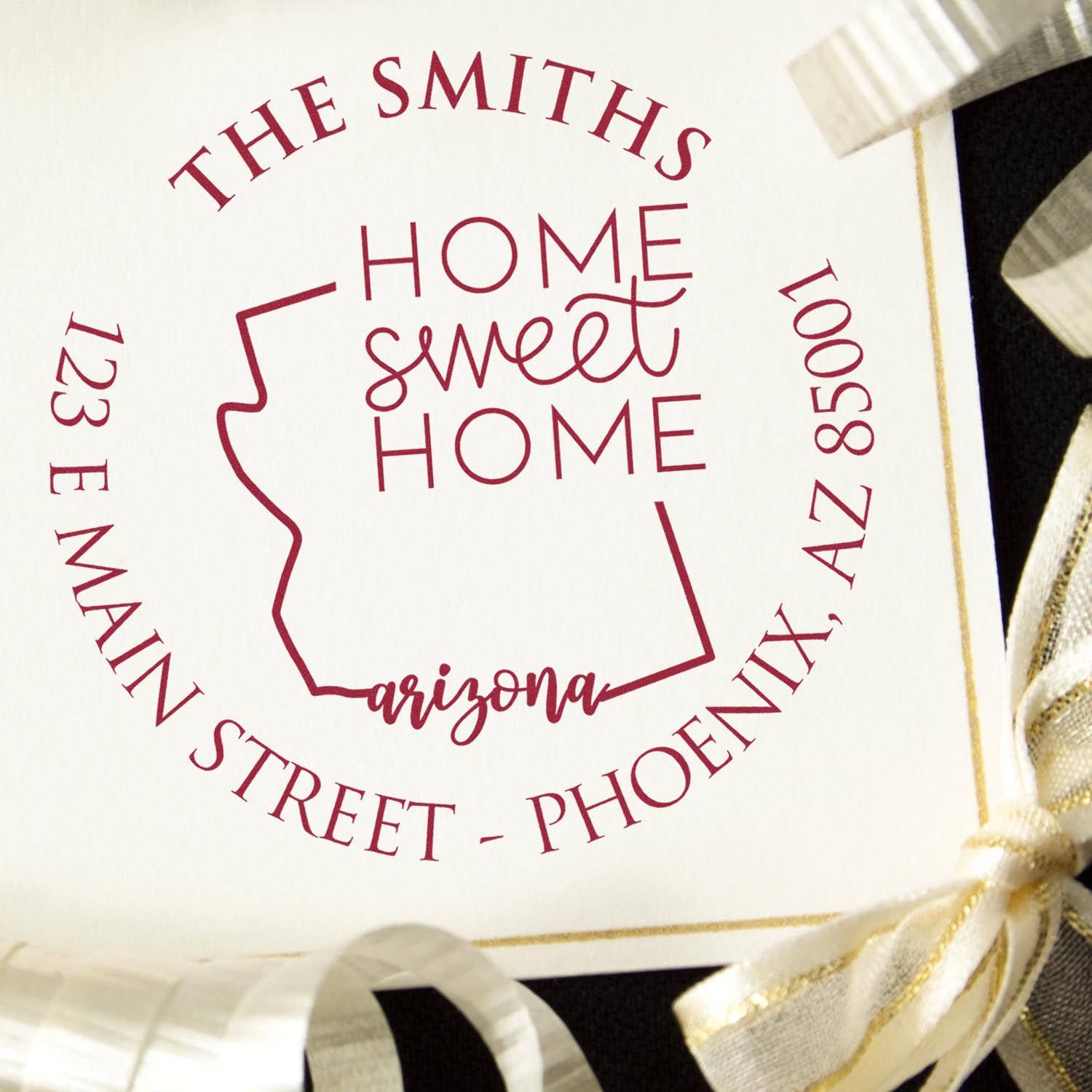 Round PSI Arizona State Home Sweet Home Mail Pre-Inked Stamp