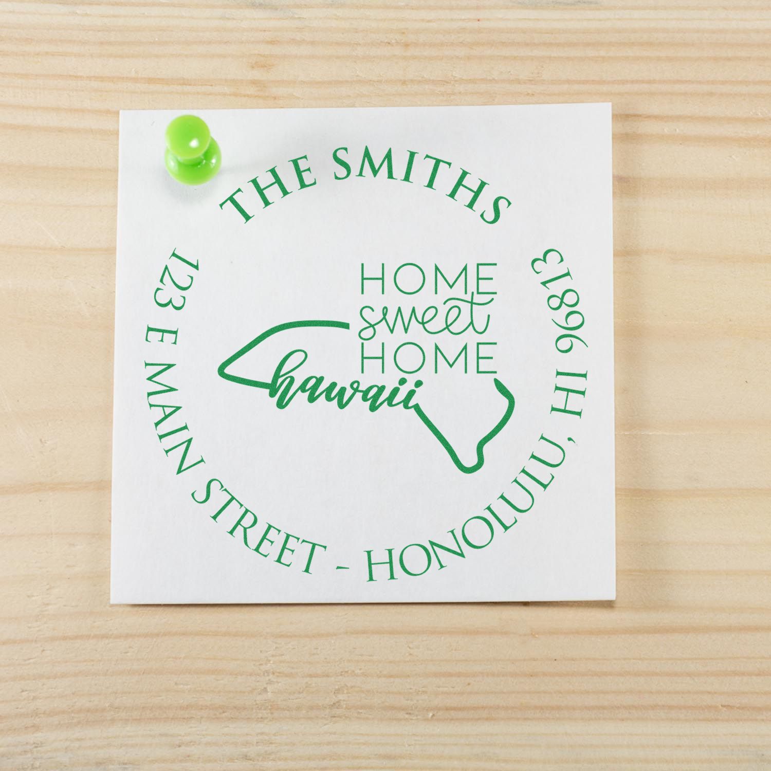 Round PSI Hawaii State Home Sweet Home Mailing Stamper