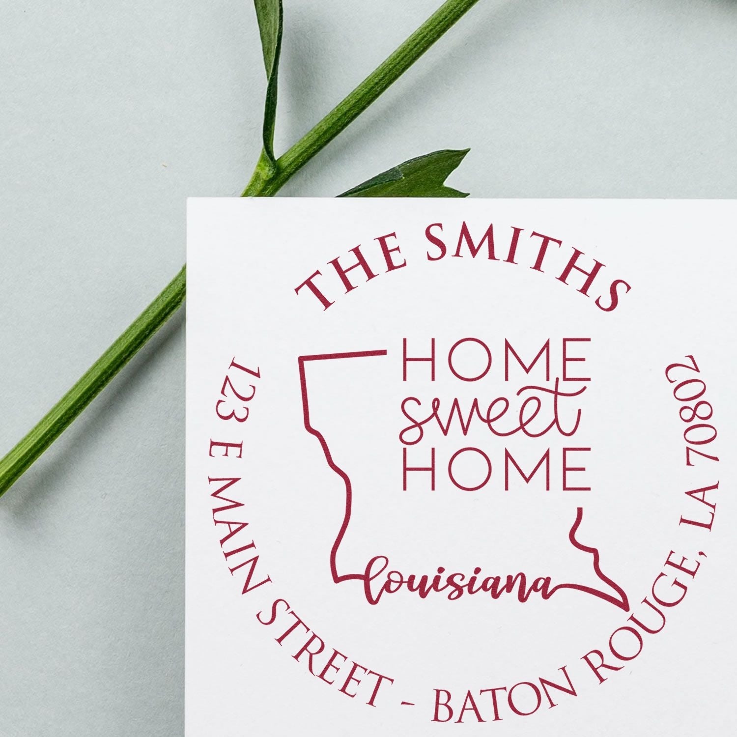 Slim Kentucky State Home Sweet Home Custom-Made New Address Stamp