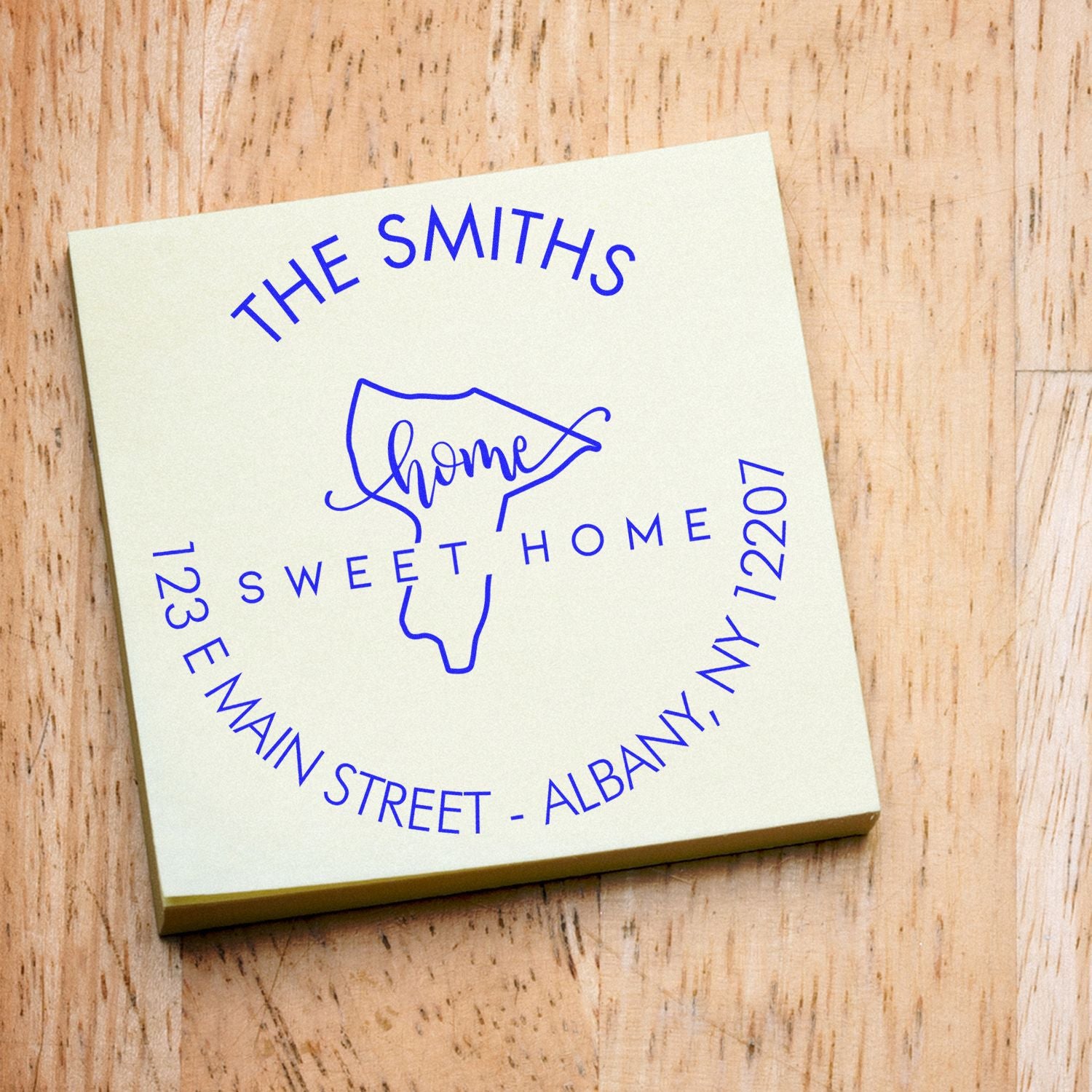 Round PSI Home Sweet Home for New York Custom Home Address For Envelopes Stamper