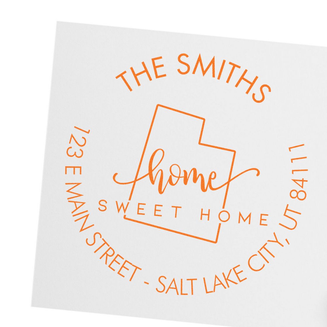 Slim Home Sweet Home for Utah Address Label Stamp