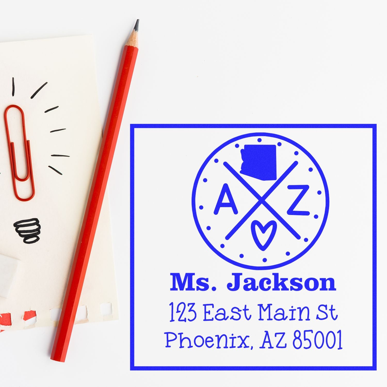 Self-Inking Arizona State Cross Customized Home Address for Envelopes Stamper