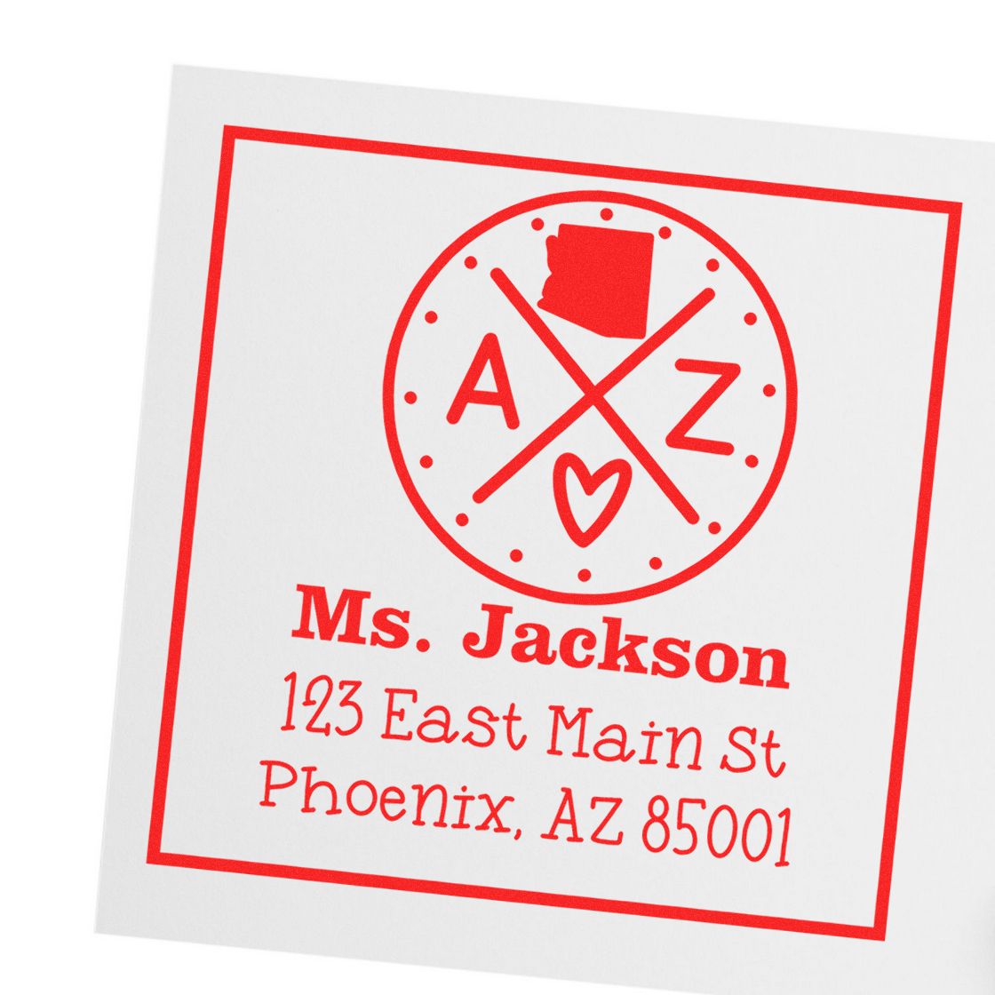 Self-Inking Arizona State Cross Customized Home Address for Envelopes Stamper