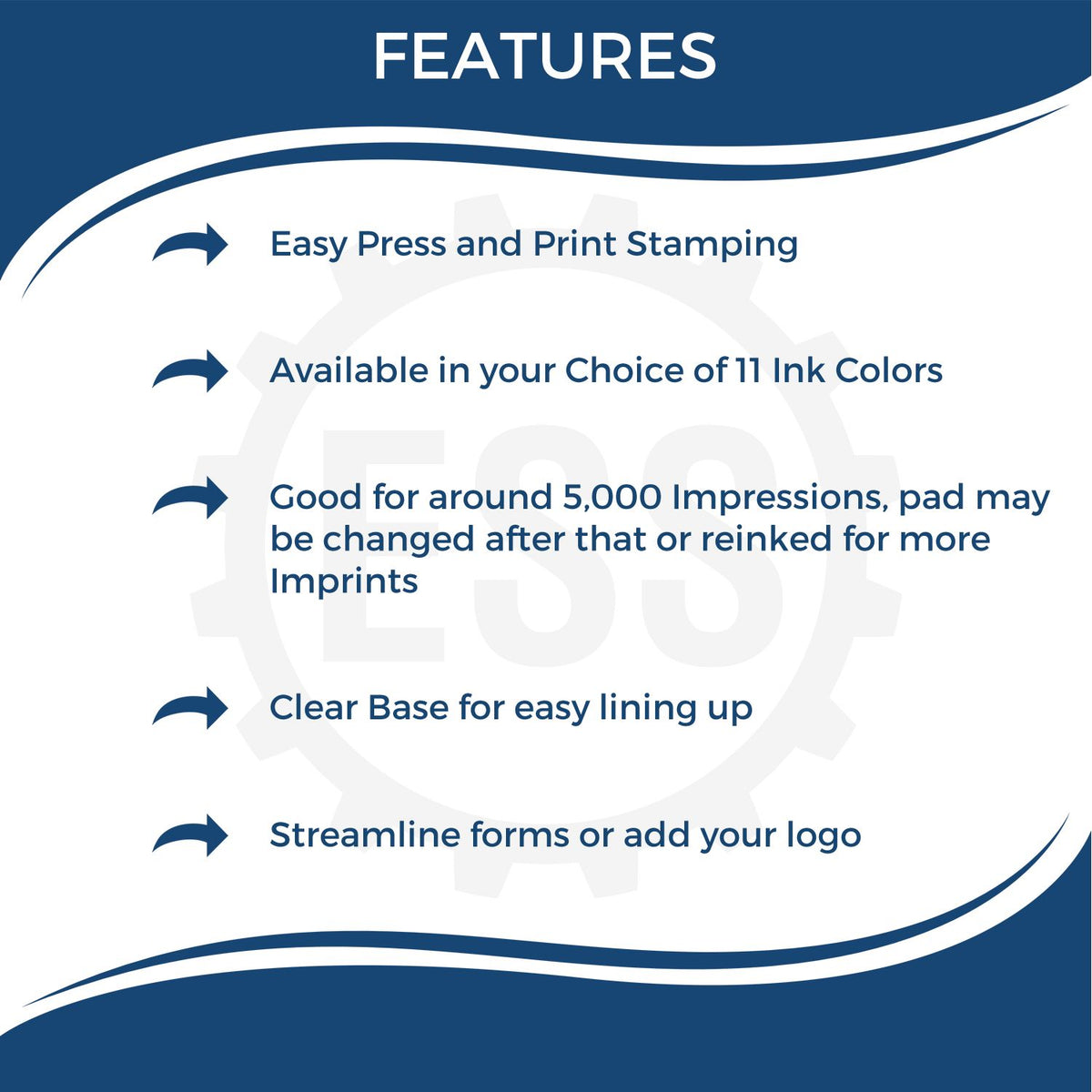 Custom Self Inking Stamp Trodat 4630 Size 1-3/16 Diameter