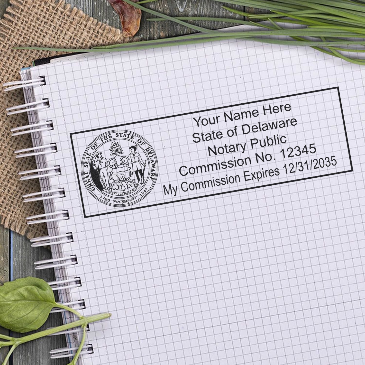 Delaware Notary Kit with Notary Slim Stamps