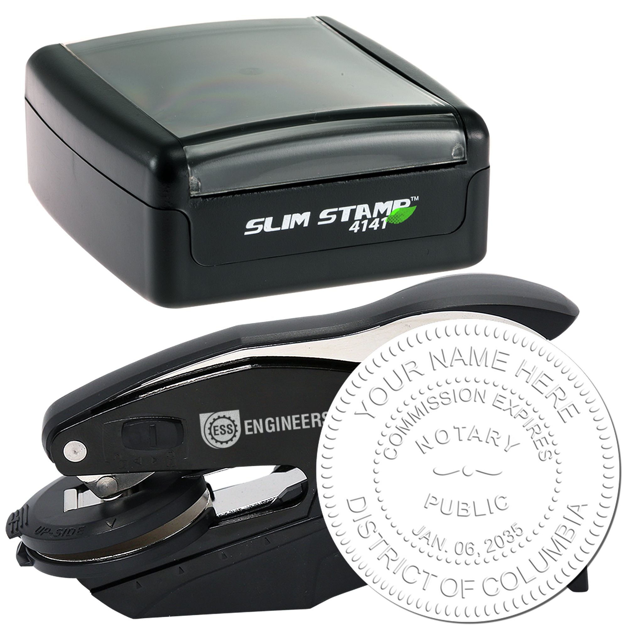 Portable DC Notary Seal and Stamp Kit for District of Columbia Notary