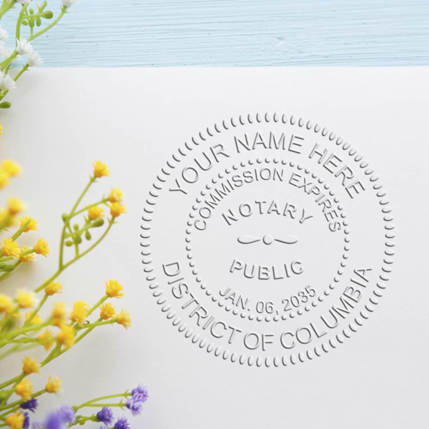 District of Columbia Soft Notary Supply Kit with Stamp and Notary Seal