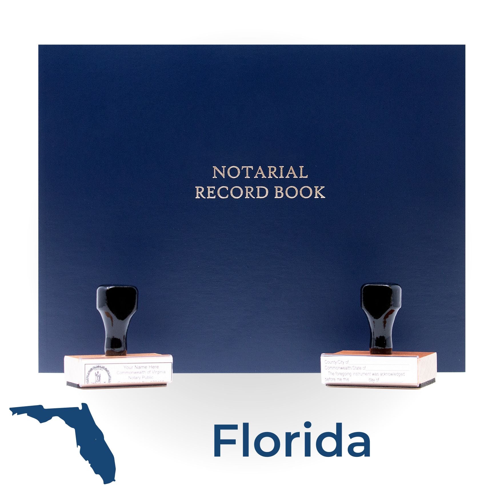 Florida Notary Public Kit with Rubber Stamps