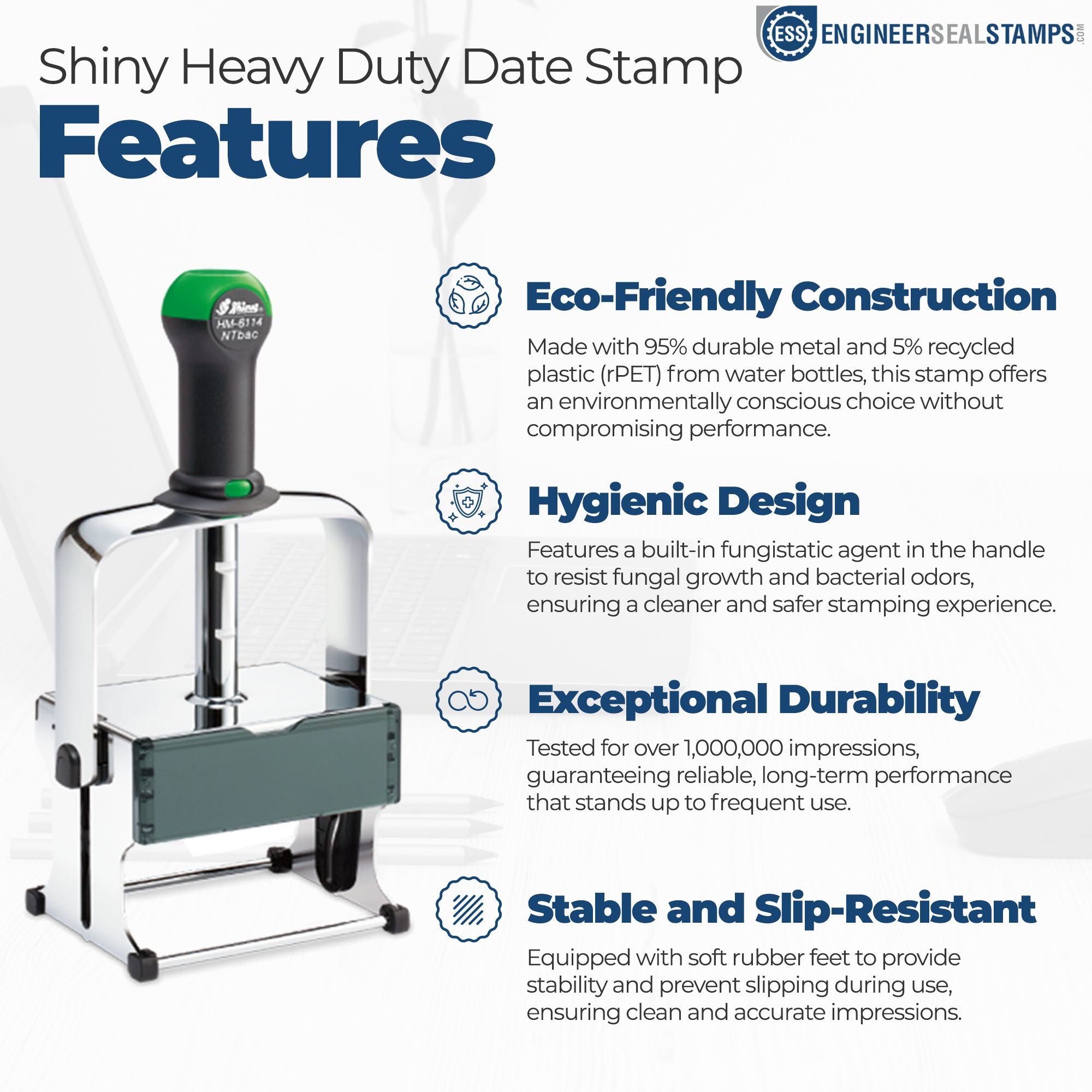 Shiny Heavy Duty Date Stamp 2-3/8 x 3-1/2