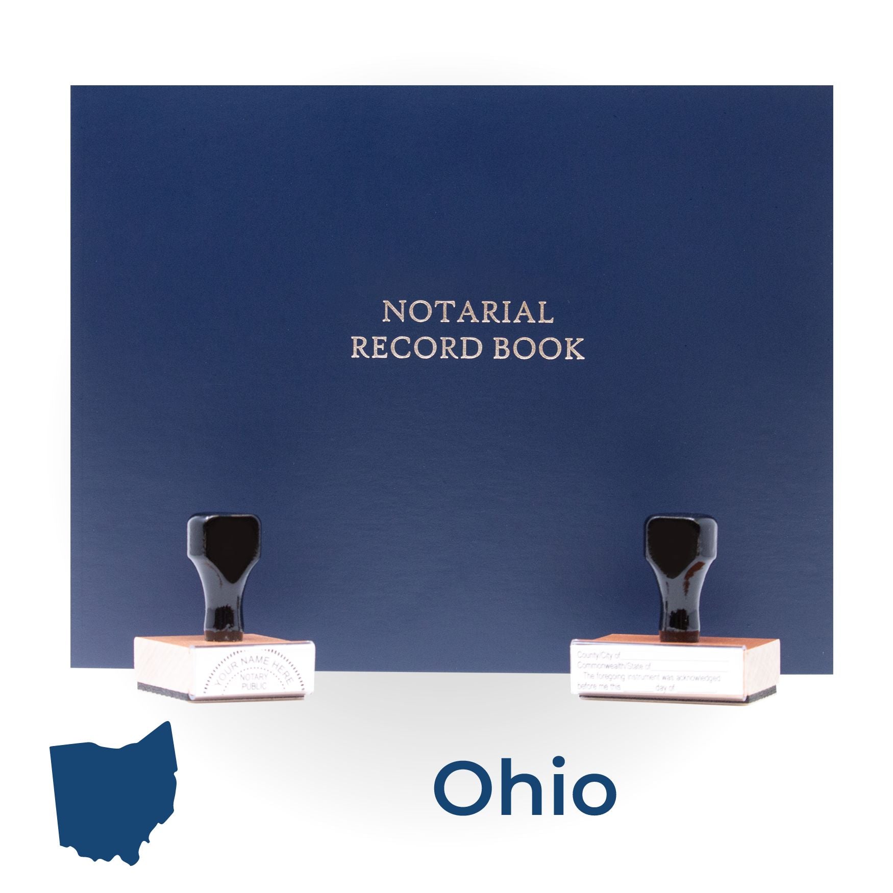 Ohio Round Notary Kit with Rubber Stamps