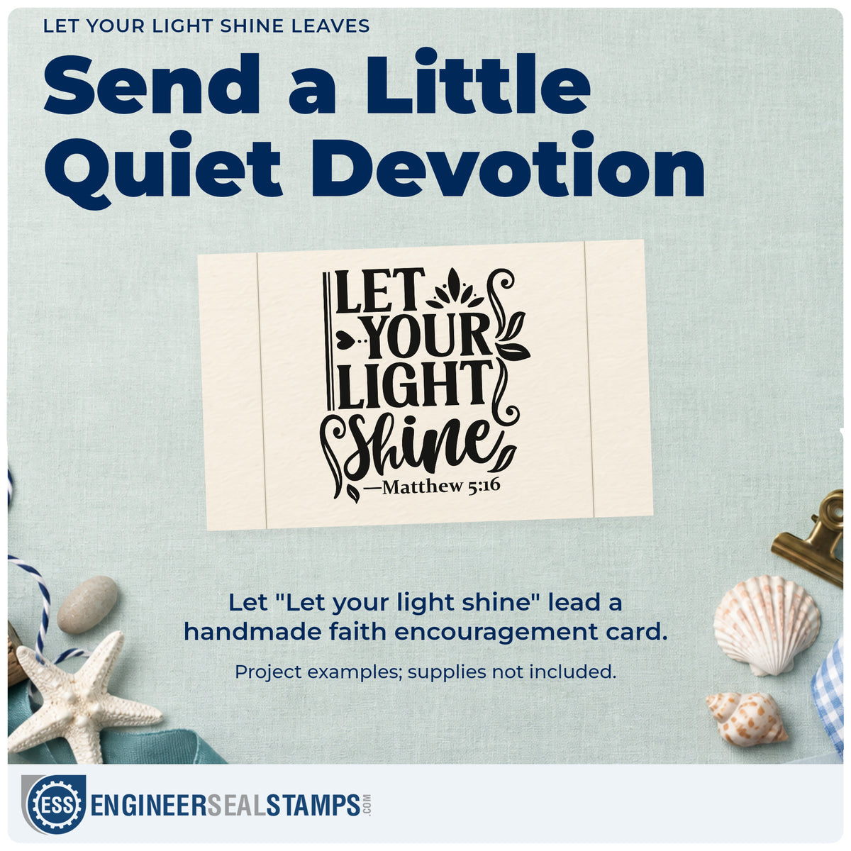 A finished handmade project stamped with the Let Your Light Shine Botanical Sprig Slim Pre-Inked Stamp, ideal for candle gift tags.