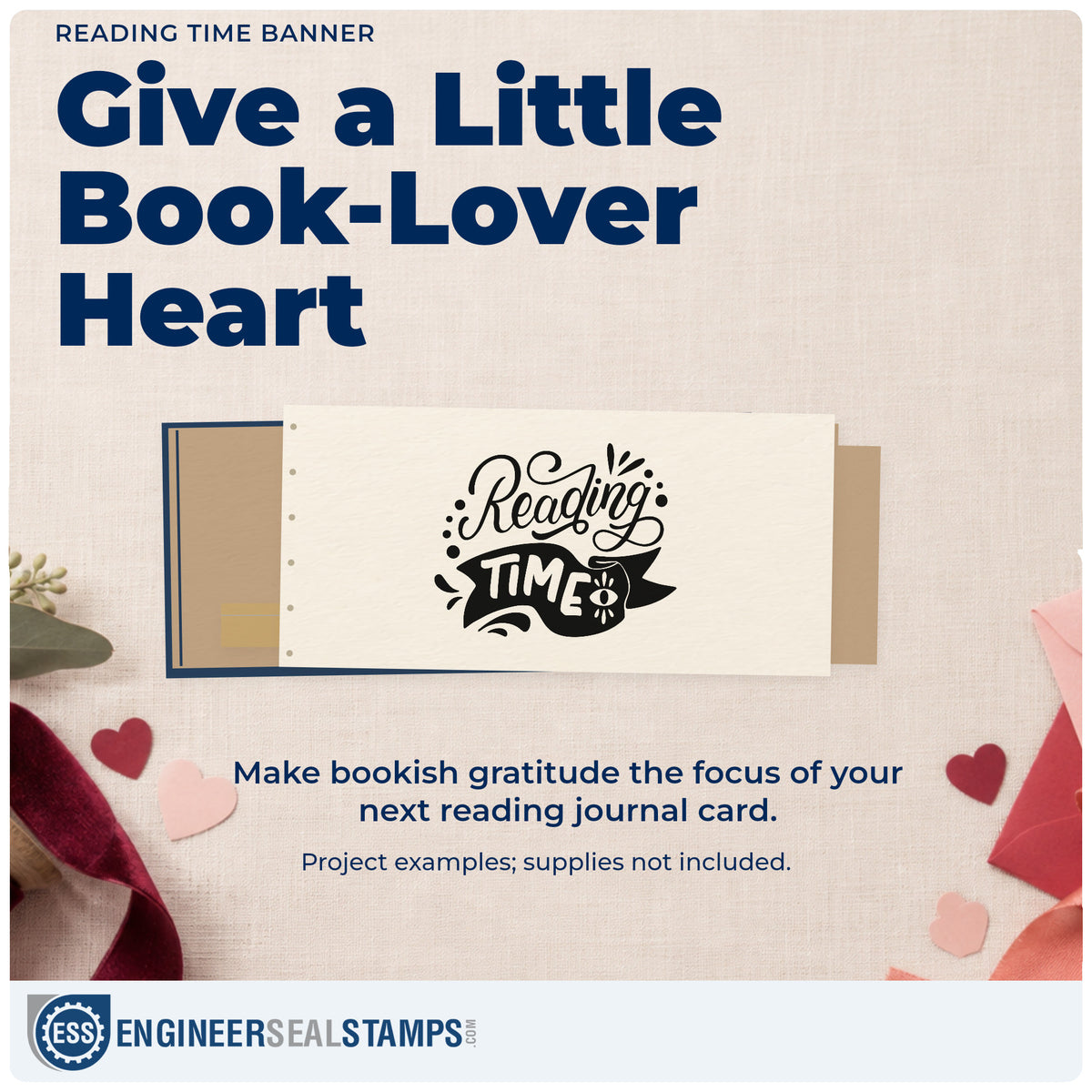 A finished handmade project stamped with the Eye Motif With Reading Time Script Wood-Mounted Rubber Stamp, ideal for timer set tags.