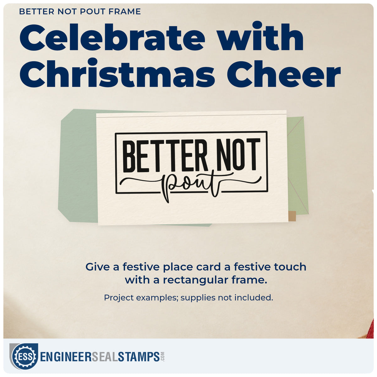 A finished handmade project stamped with the Better Not Pout Frame Rubber Stamp – Duo Hand, ideal for behavior chart header.