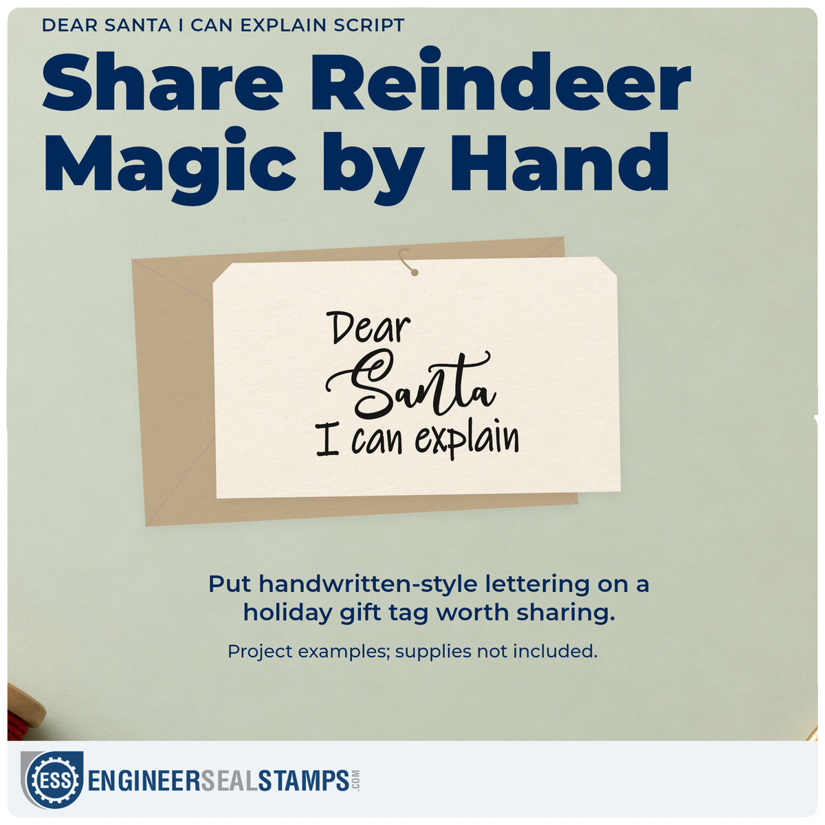 A finished handmade project stamped with the Dear Santa I Can Explain Stamp – Self-Inking, ideal for blooper album page.
