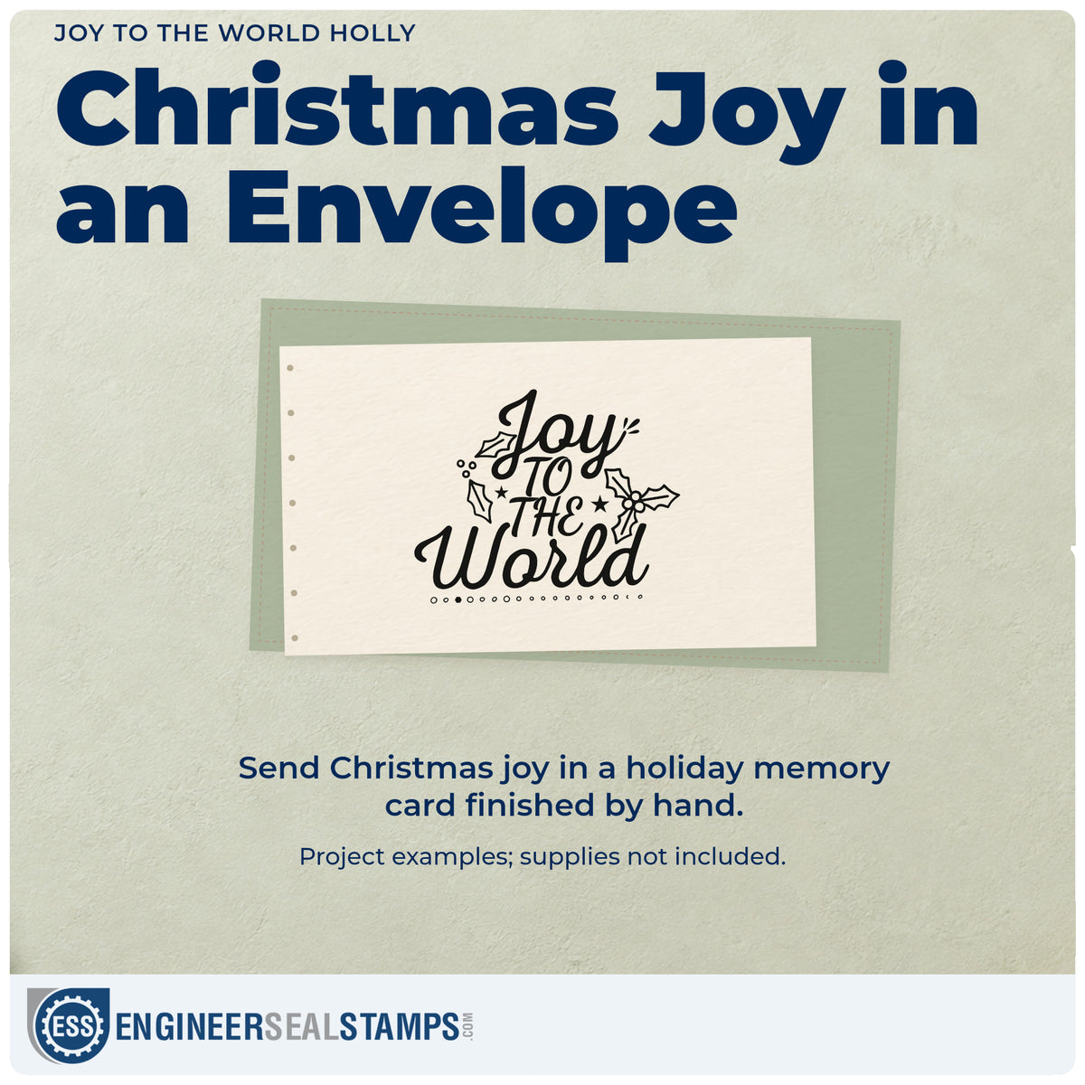 A finished handmade project stamped with the Joy To The World Holly Stamp – Self-Inking, ideal for choir trip album page.
