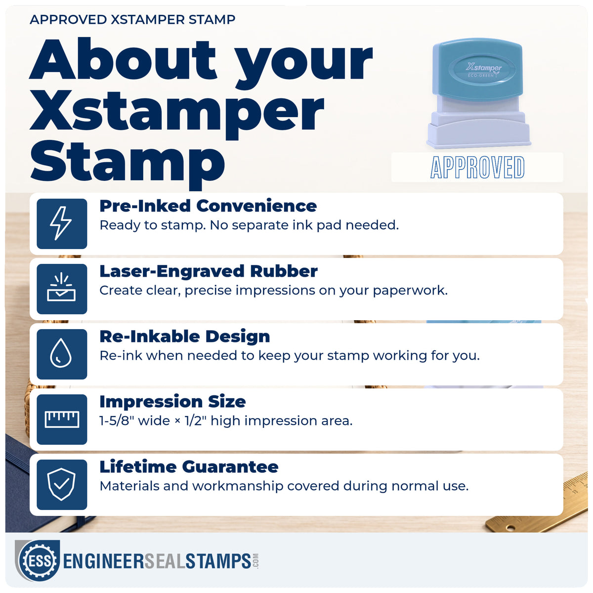 About the "Approved" Xstamper No. 1008 stamp and how to care for it