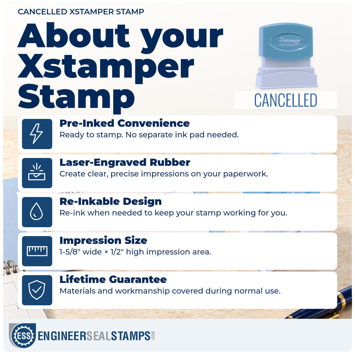 About the "Cancelled" Xstamper No. 1119 stamp and how to care for it