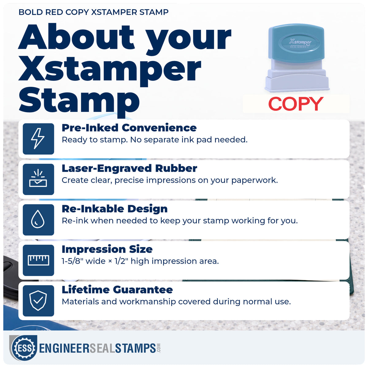 About the "Copy" Xstamper No. 1359 stamp and how to care for it